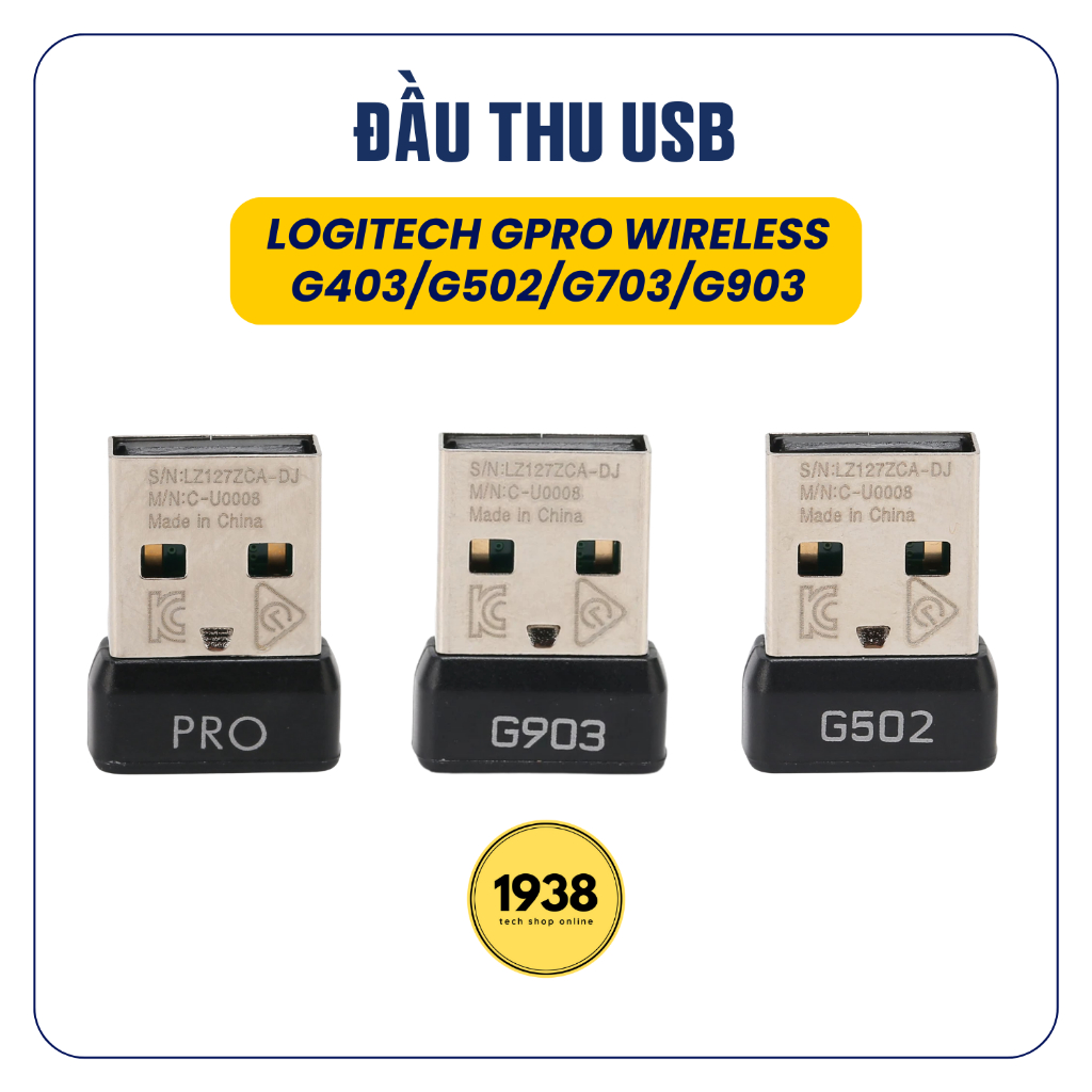 Đầu Thu USB Receiver Logitech GPro Wireless, G403, G502, G603, G703 ...