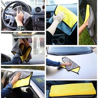 AMZO_COMBO 5 KHĂN LAU ĐA NĂNG MICROFIBER 2 LỚP SIÊU THẤM HÚT/ KHĂN LAU Ô TÔ, LAU KÍNH, LAU BẾP SIZE 30x30CM
