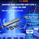 Hub USB Type C chuyển đổi Mophie 7 cổng kết nối 7in1- Tiện lợi, đa cổng HDMI,USB-C, USB-A, Micro SD 3.0, SD 3.0 — ảnh 1