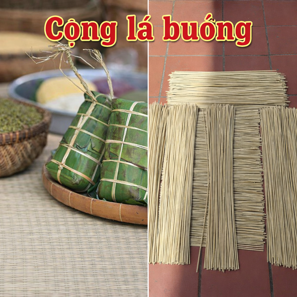Combo 0.3-1kg, Cọng Lá Buông khô dài 1.3-1.4m, Lạt Buộc Bánh Chưng Bánh ...