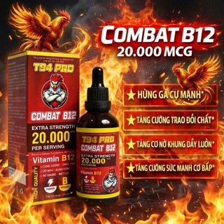 Combat B12 20.000mcg (50ml, 100ml) nuôi gà chế độ tăng bo nở khung tăng nước máu hừng gà, gom bo đ.á
