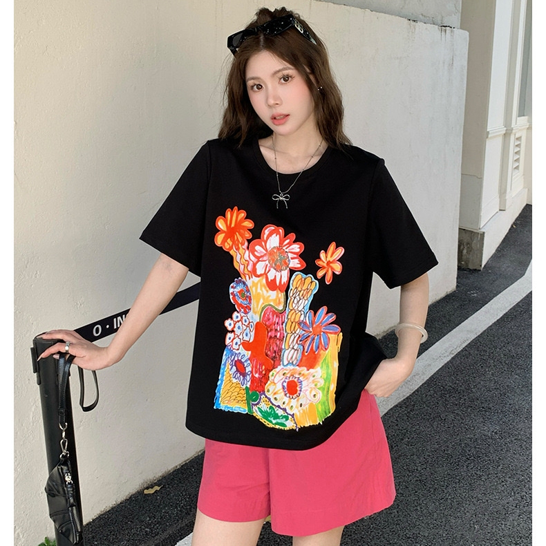 Áo Thun Mirage Đen Hoa Cam Local Brand Chất 100% Cotton Mềm Mịn Thoáng Mát.