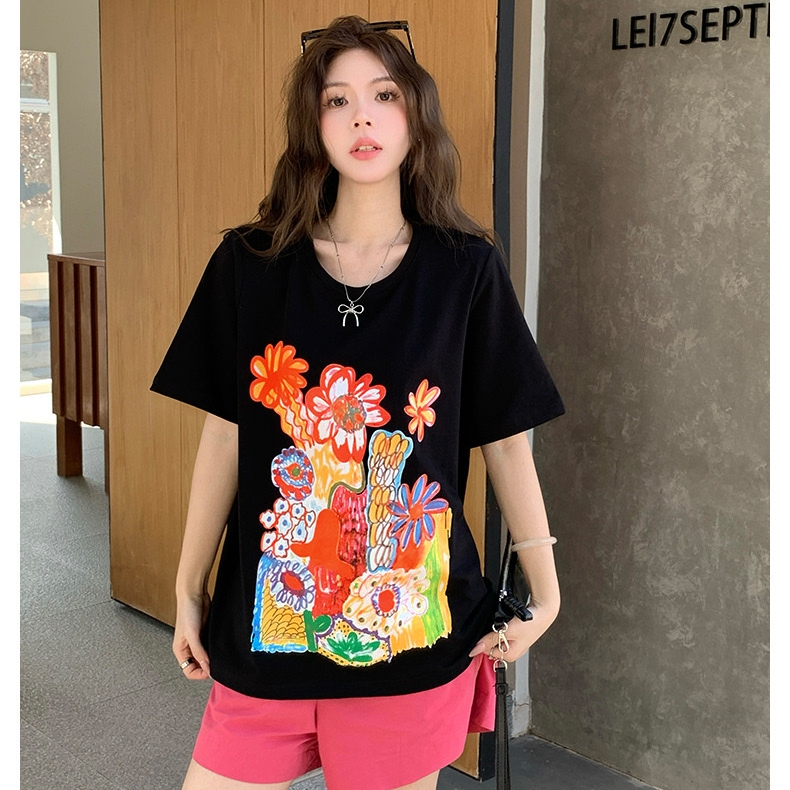 Áo Thun Mirage Đen Hoa Cam Local Brand Chất 100% Cotton Mềm Mịn Thoáng Mát.