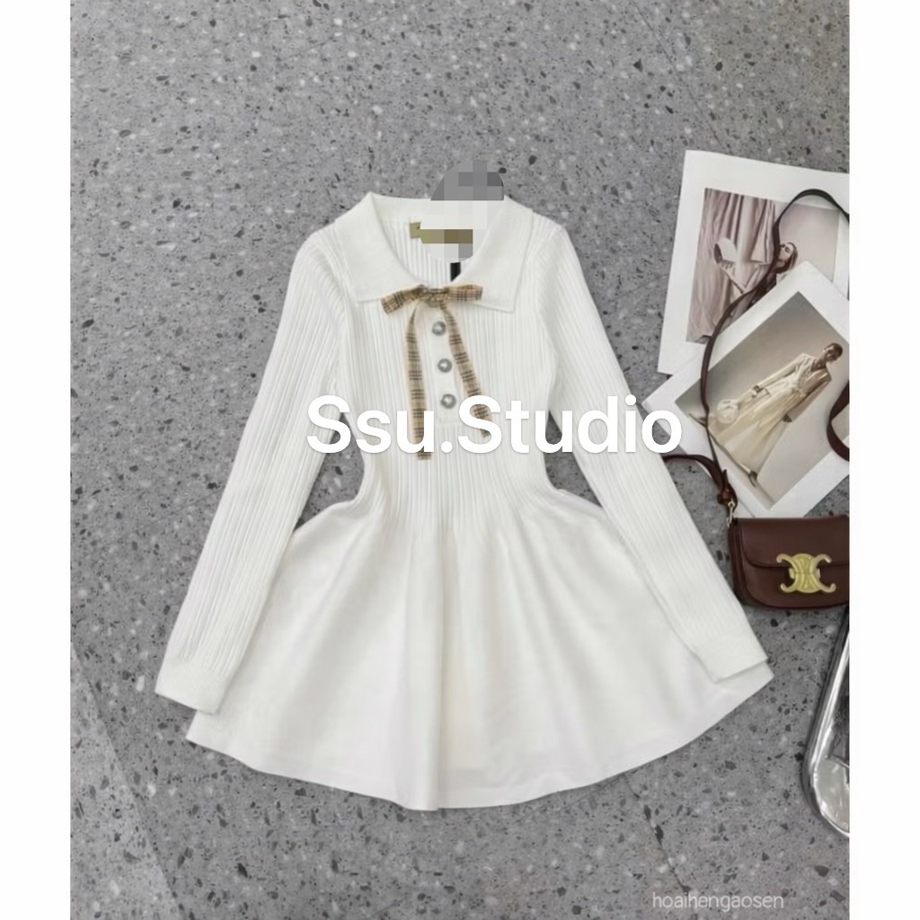 𝑺𝒔𝒖.𝑺𝒕𝒖𝒅𝒊𝒐[CÓ SẴN]VÁY CỔ NƠ BB Xiu xinh (duoi 1m60)