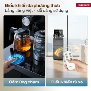 Cây nước bàn trà điều khiển bằng giọng nói Fujihome TB2411N-VOICE – Màn hình LED cảm ứng