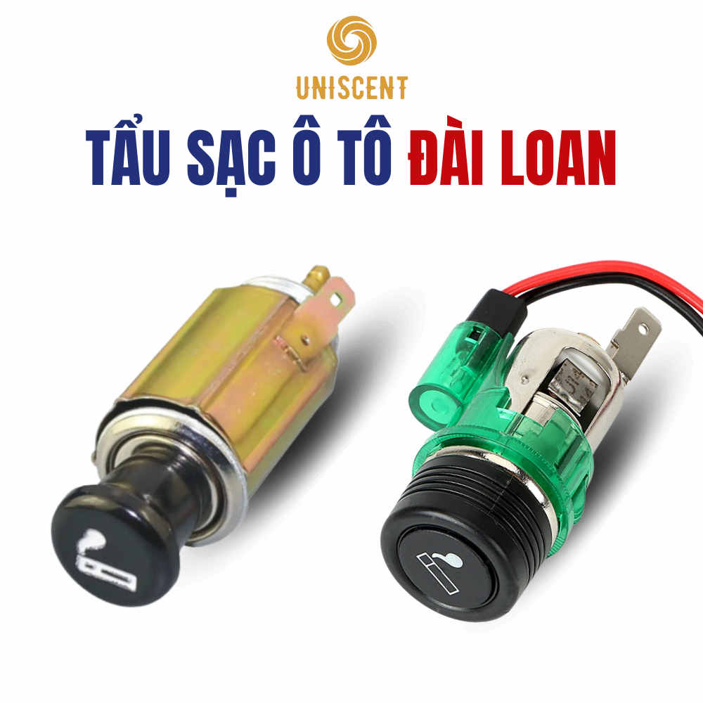 Tẩu Sạc Nhanh/ Tẩu Châm/ Tẩu Mồi Có Đèn/ Không Đèn Cho Ô Tô/Xe Máy/ Nhà Xưởng 12V/24V- Hàng Đài Loan