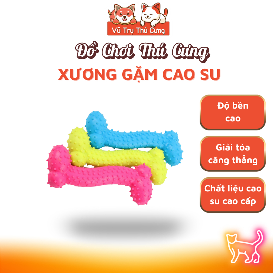 Đồ Chơi Xương Gặm Cao Su Cho Chó Mèo Làm Sạch Răng (mẫu chữ Z)