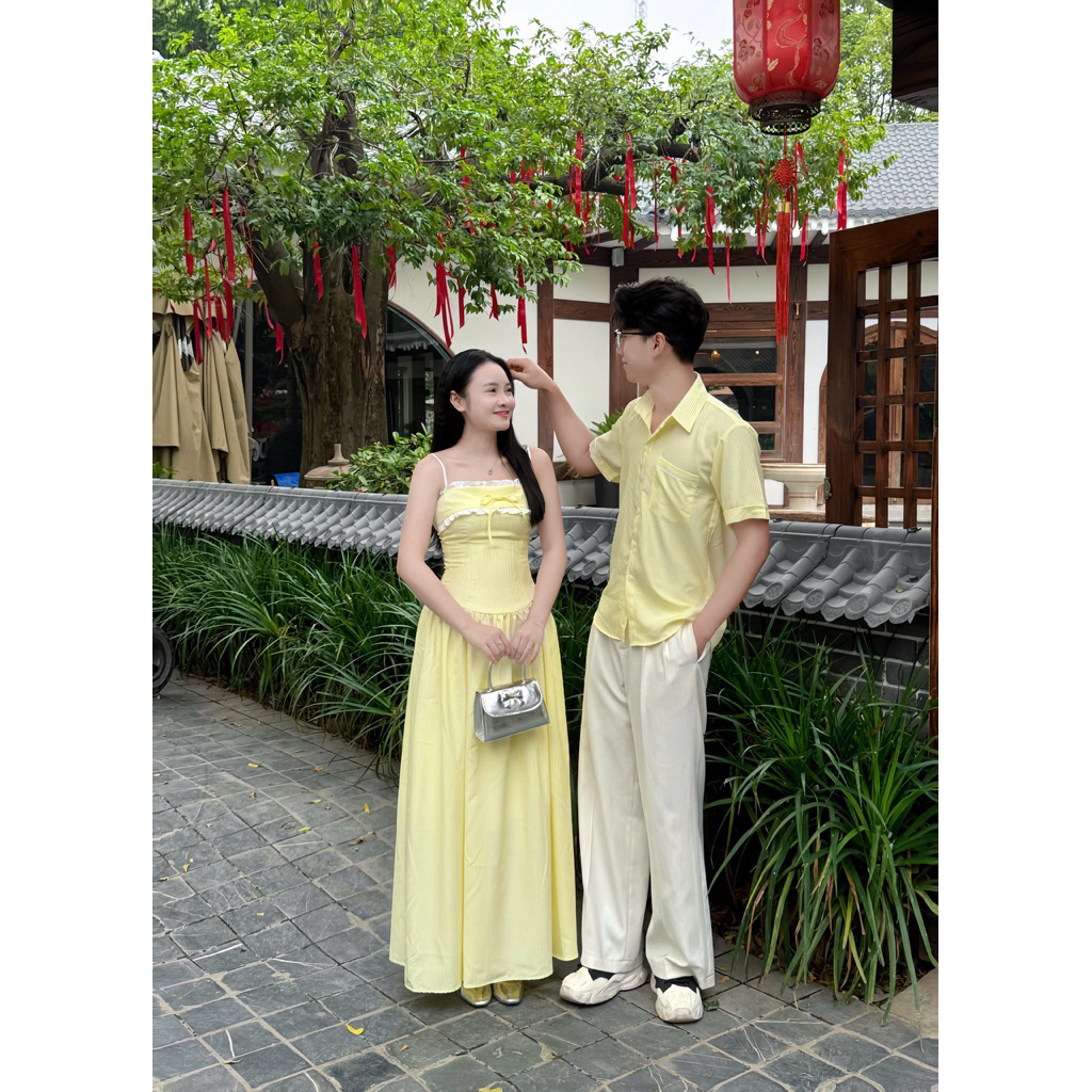 [ÁO TO kho hcm] Set đồ đôi đồ du lịch couple phong cách Hàn quốc áo đôi tình yêu Uimeecloset