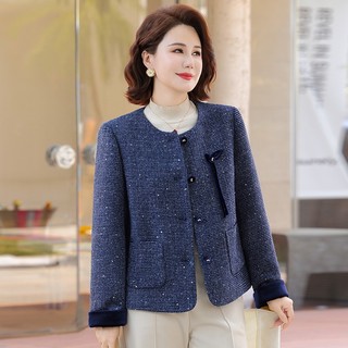 Áo Khoác Dạ Xuân Thu Lịch Sự Trẻ Trung Cho Nữ Trung Niên AD64