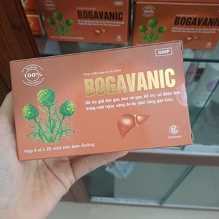 Viên uống Bogavanic giải độc gan, mát gan, tăng cường chức năng gan (Hộp 100 viên)