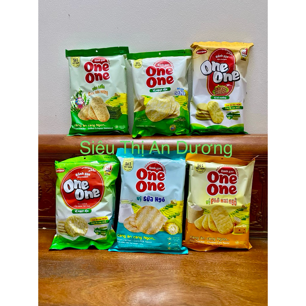 NEW 1 gói bánh gạo ONE ONE đủ vị từ 104 - 166 gram thơm ngon, giòn tan ...