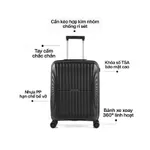 [⚡️DEAL HỜI] Vali Kéo MIA Du Lịch JUDEN - Size 20/24/28 Inch Nhựa PP Chịu Lực, Hạn Chế Va Đập, Khoá TSA, Bảo Hành TĐ — ảnh 3