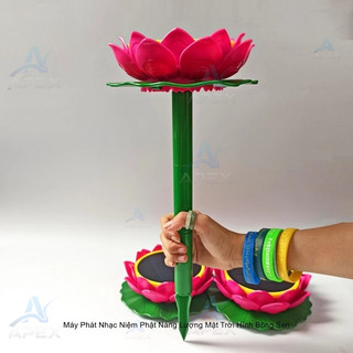 Máy Niệm Phật Năng Lượng Mặt Trời 53 Bài Hoa Sen Máy Tụng Kinh，Hoa Sen Niệm Phật