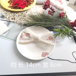 kẹp tóc nơ hoa hồng ren tiểu thư nhẹ nhàng qccc