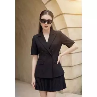Set áo blazer chân váy xếp ly mini MAYBI