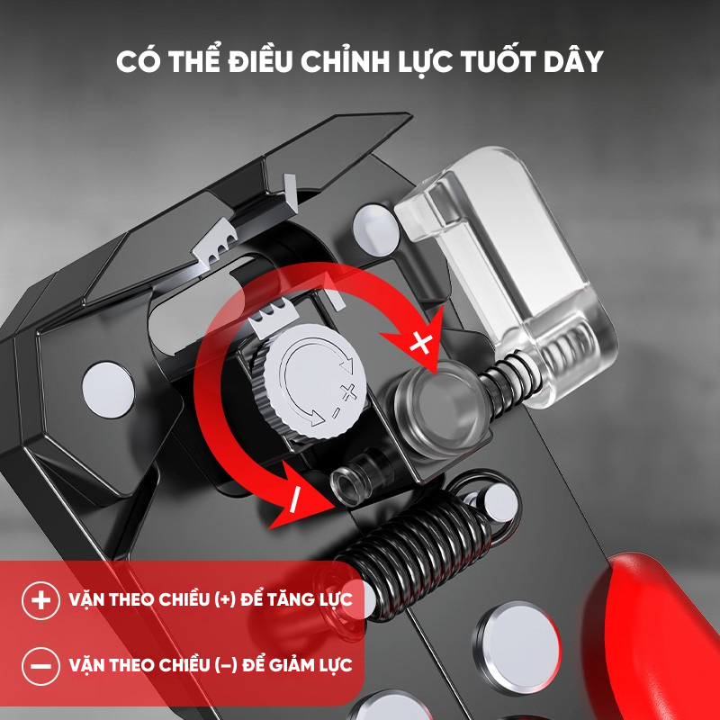 Kìm Tuốt Dây Điện Tự Động RAYENR, Kìm Bấm Cos, Tuốt Dây Cáp Quang Thép Hợp Kim Cao Cấp KTD002
