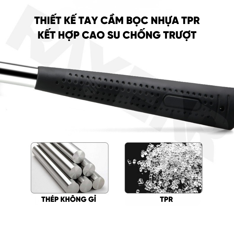 Búa Móng Vuốt Cỡ Nhỏ RAYENR, Búa Đóng Đinh, Búa Nhổ Đinh Tay Cầm Ống Thép Bọc Cao Su BUA001