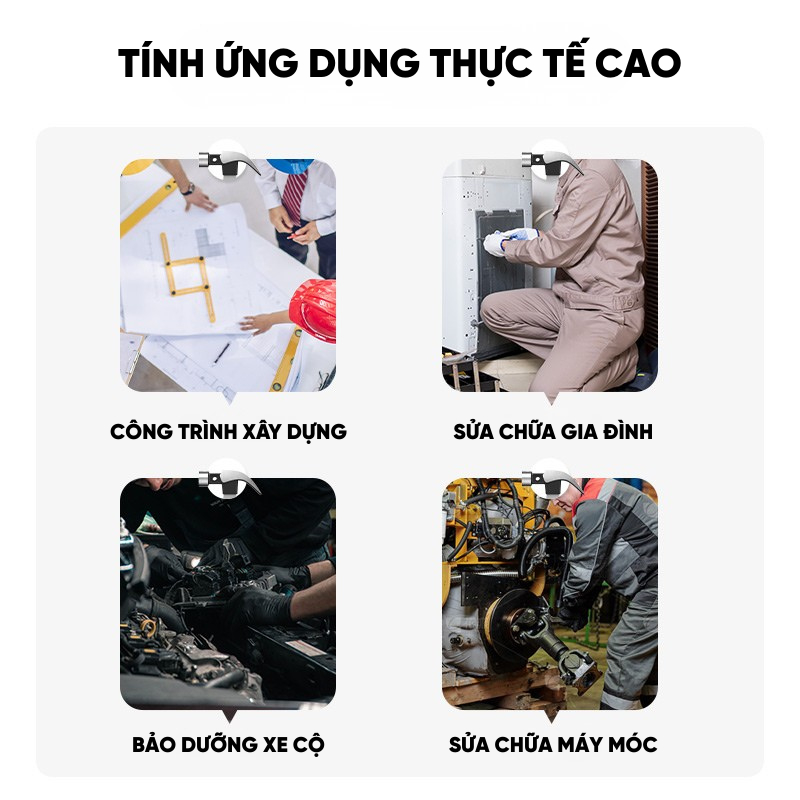 Búa Móng Vuốt Cỡ Nhỏ RAYENR, Búa Đóng Đinh, Búa Nhổ Đinh Tay Cầm Ống Thép Bọc Cao Su BUA001