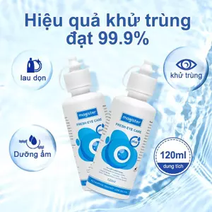 Magister Dung dịch chăm sóc kính áp tròng 120ML Dung dịch làm sạch Bộ chất tẩy rửa kính áp tròng mới