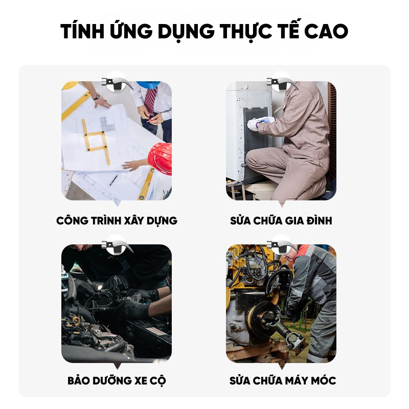 Búa Đóng Nhổ Đinh RAYENR, Búa Móng Vuốt Thép Cacbon Cao Cấp Cứng Cáp Bền Bỉ Tay Cầm Bọc Cao Su TPR BUA003