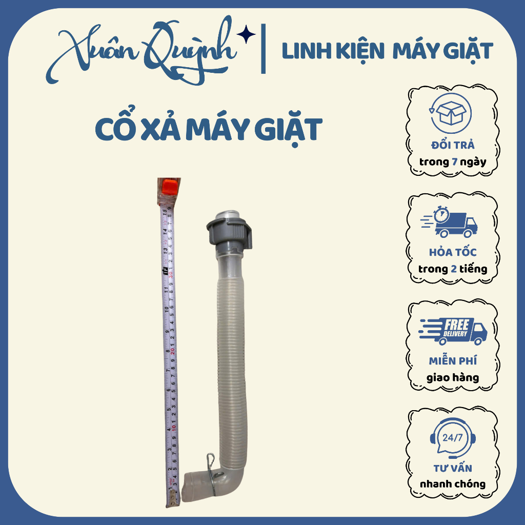 Cổ xả thoát nước máy giặt LG - phụ kiện chuyên dụng, dễ lắp đặt tại nhà