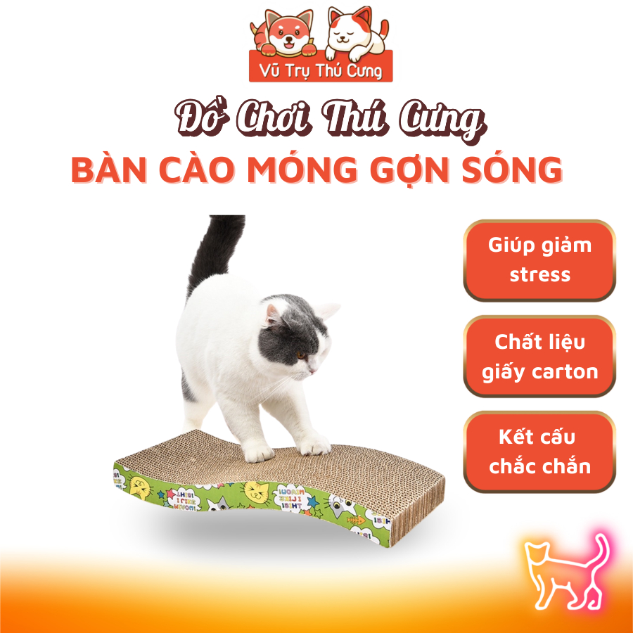 Đồ Chơi Bàn Cào Móng Carton Cho Mèo Thư Giãn