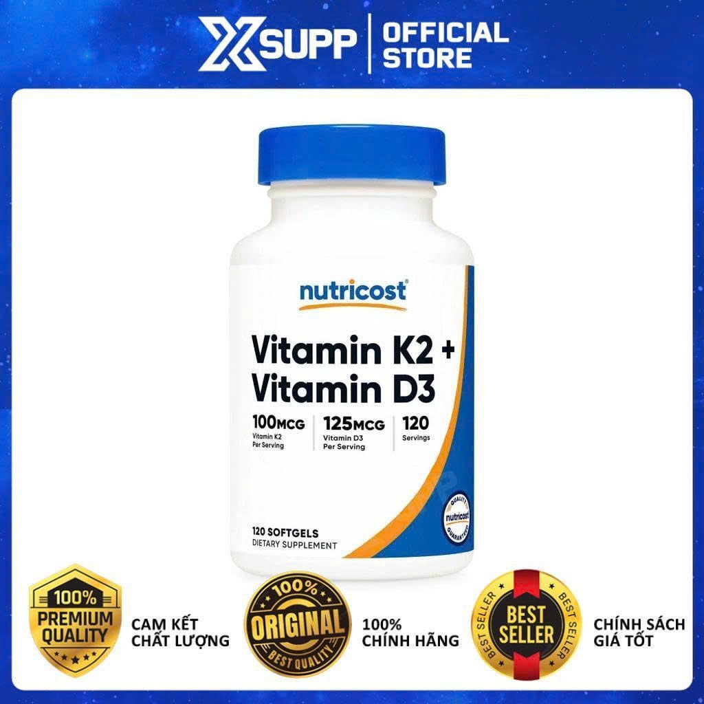 Nutricost Vitamin K2 + Vitamin D3
