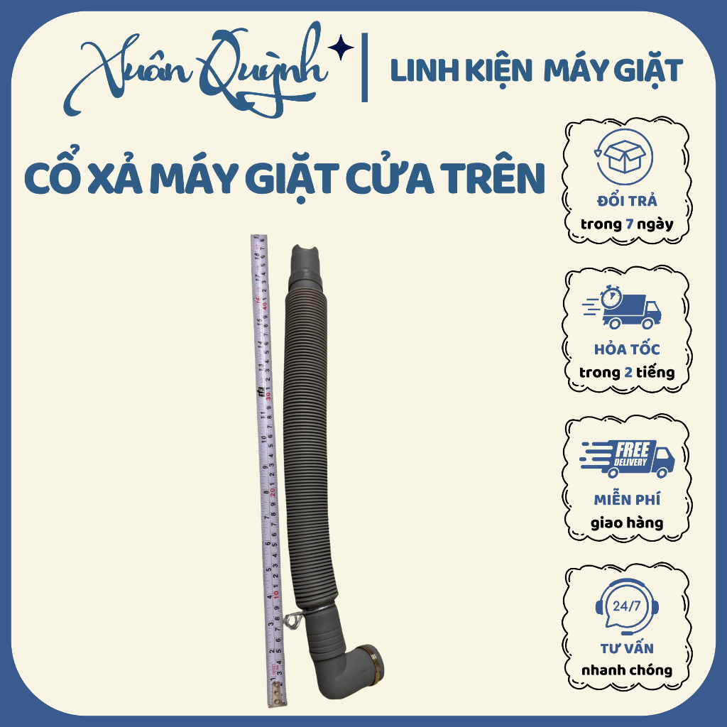 Cổ xả thoát nước máy giặt LG - phụ kiện chuyên dụng, dễ lắp đặt tại nhà