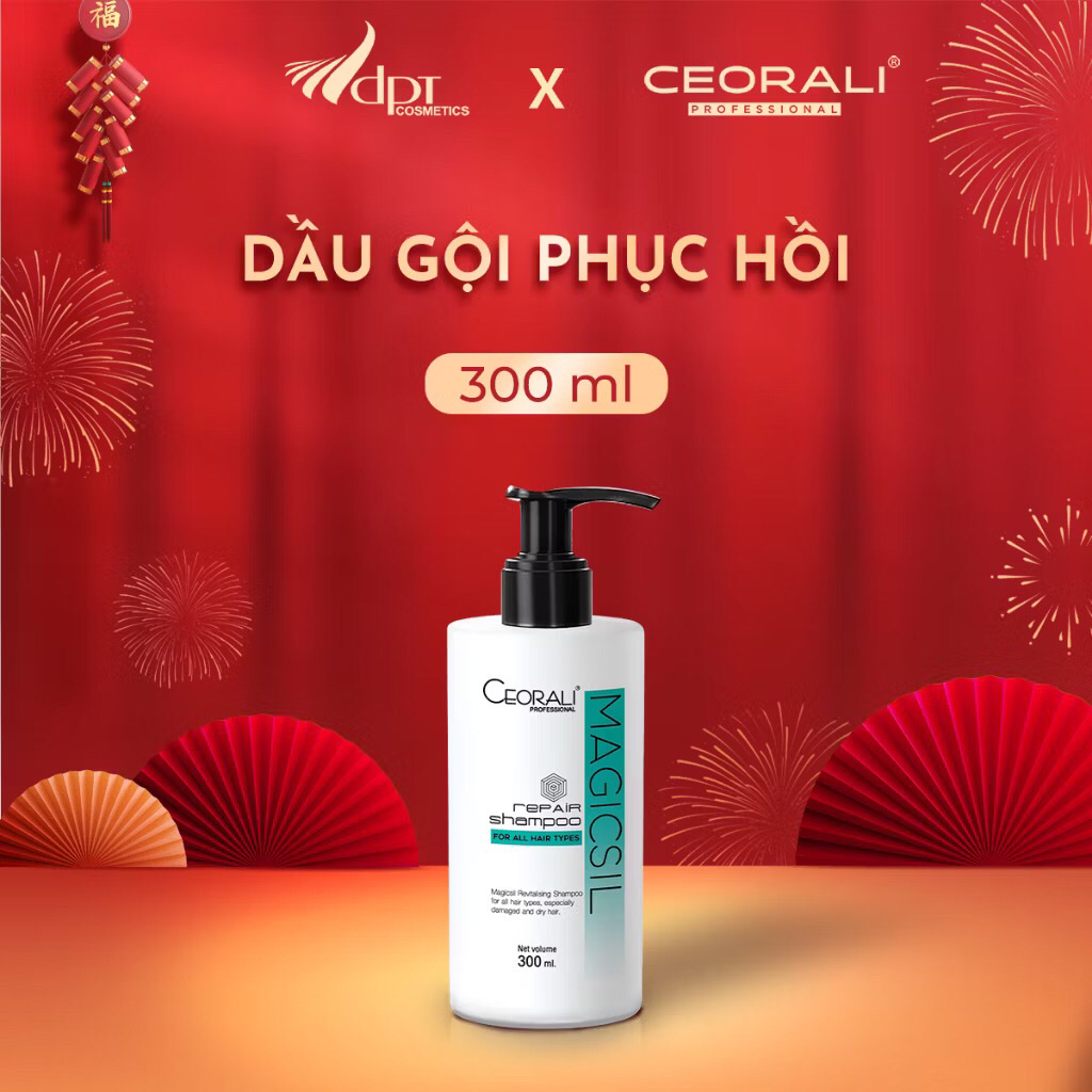 Dầu gội phục hồi tóc Ceorali giảm xơ rối, hư tổn dưỡng tóc suôn mượt 300ml
