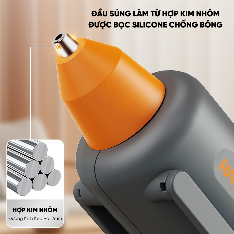 Máy Bắn Keo Nến Silicon RAYENR, Súng Bắn Keo Nóng Chảy Công Suất 20W Phù Hợp Thủ Công DIY SBK002