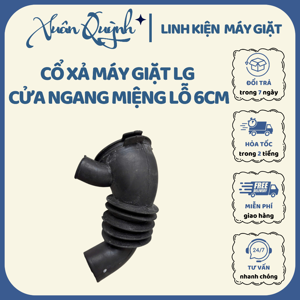 Cổ xả thoát nước máy giặt LG - phụ kiện chuyên dụng, dễ lắp đặt tại nhà