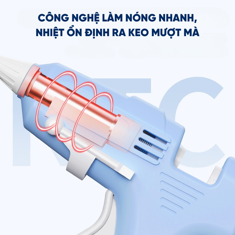 Máy Bắn Keo Nến Dùng Pin Sạc RAYENR, Súng Bắn Keo Silicon Nóng Chảy Không Dây Công Suất 20W SBK003