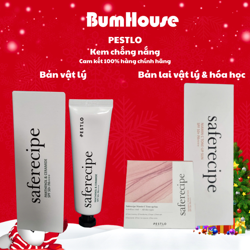 Kem chống nắng PESTLO Niamin C Tone Up Sun Saferecipe/ Safe Recipe Sun Essence SPF50 PA++++ 15ml 50ml