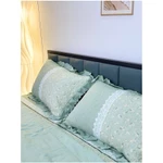 [XẢ KHO GIÁ TỐT] Bộ ga phủ 4 món, chăn ga chần bông chất liệu cotton dày dặn, mềm mịn, thoáng mát, họa tiết mát mẻ sắc x — ảnh 4