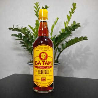 Nước mắm cá cơm Bà Tâm 40 độ đạm chai sành 500ml ủ chượp 24-36 th,  không chất bảo quản, Nước mắm truyền thống Nam Định