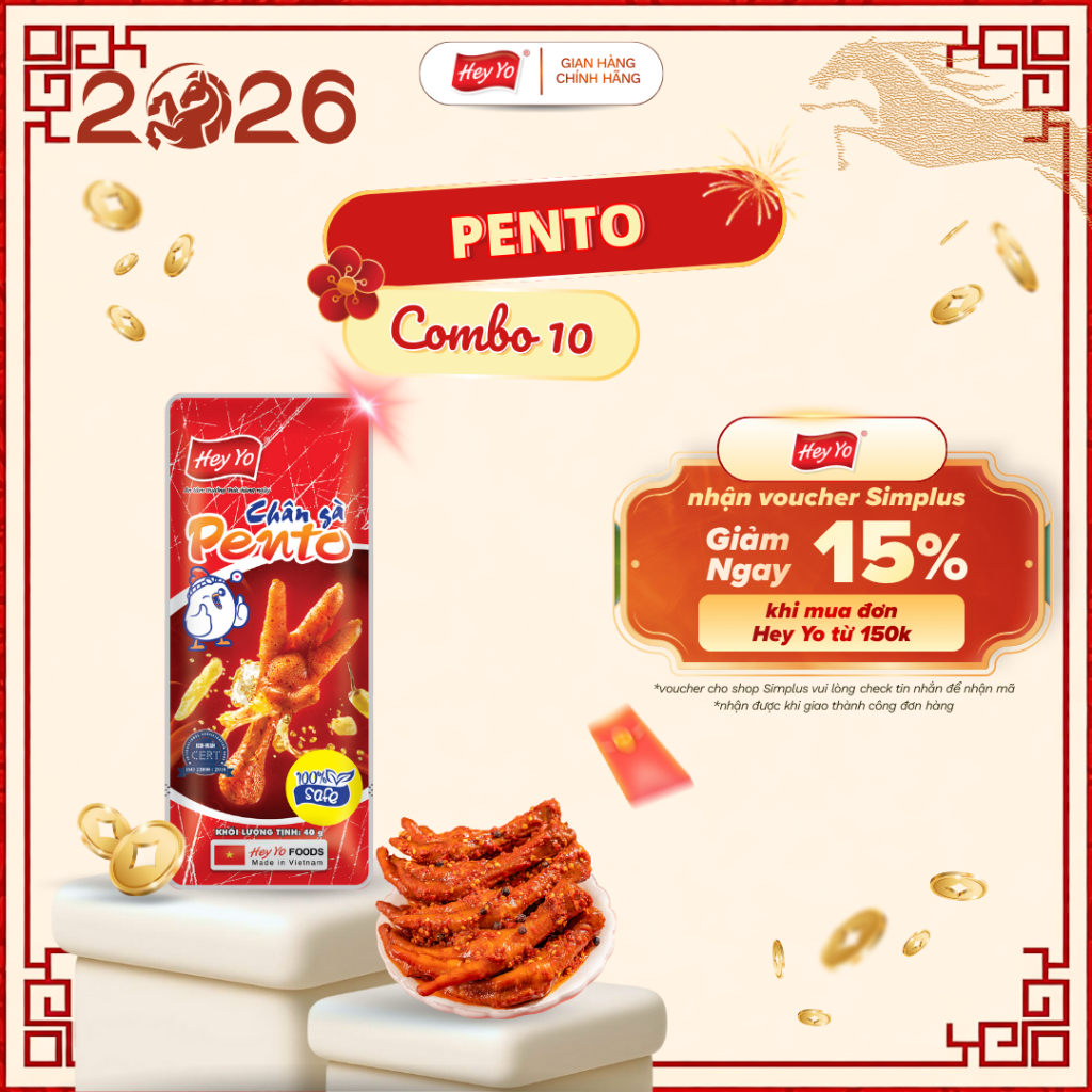 COMBO 10 chân gà PENTO - Hey Yo | Shopee Việt Nam