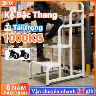 thang bậc di động Kệ bậc thang Kệ Tam Cấp Thang Kệ siêu thị thang máy vận chuyển hàng hóa xe leo núi nhà kho Với bánh xe