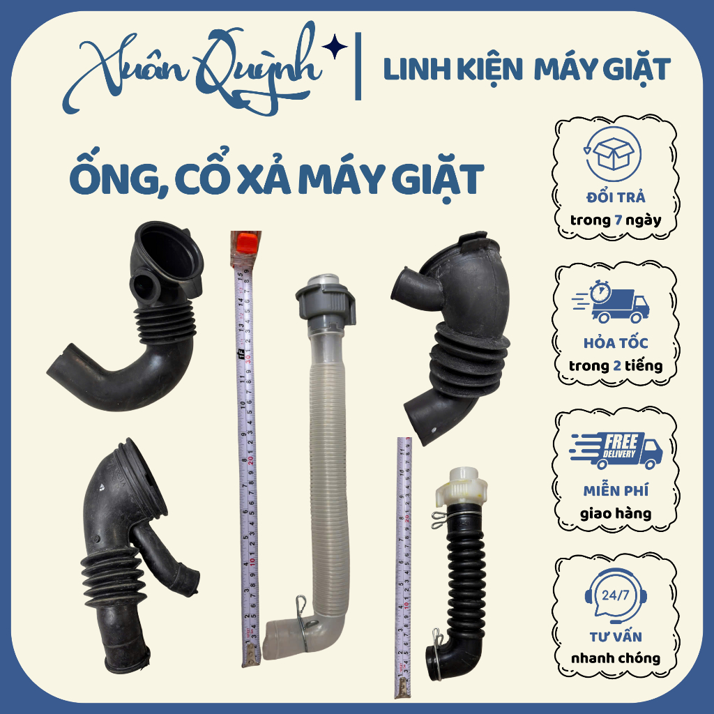Cổ xả thoát nước máy giặt LG - phụ kiện chuyên dụng, dễ lắp đặt tại nhà