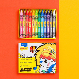 (Quà tặng không bán) BÚT SÁP 12 MÀU CR-C016 - COLOKIT