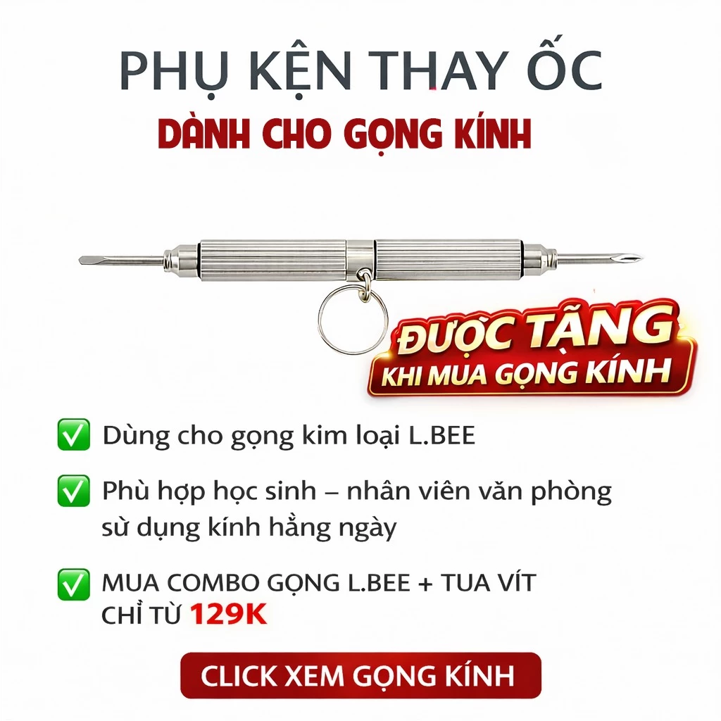 Tua vít chỉnh sửa kính 2 đầu – Phụ kiện thay ốc cho gọng L.BEE 29LB84, tiện dụng & nhỏ gọn