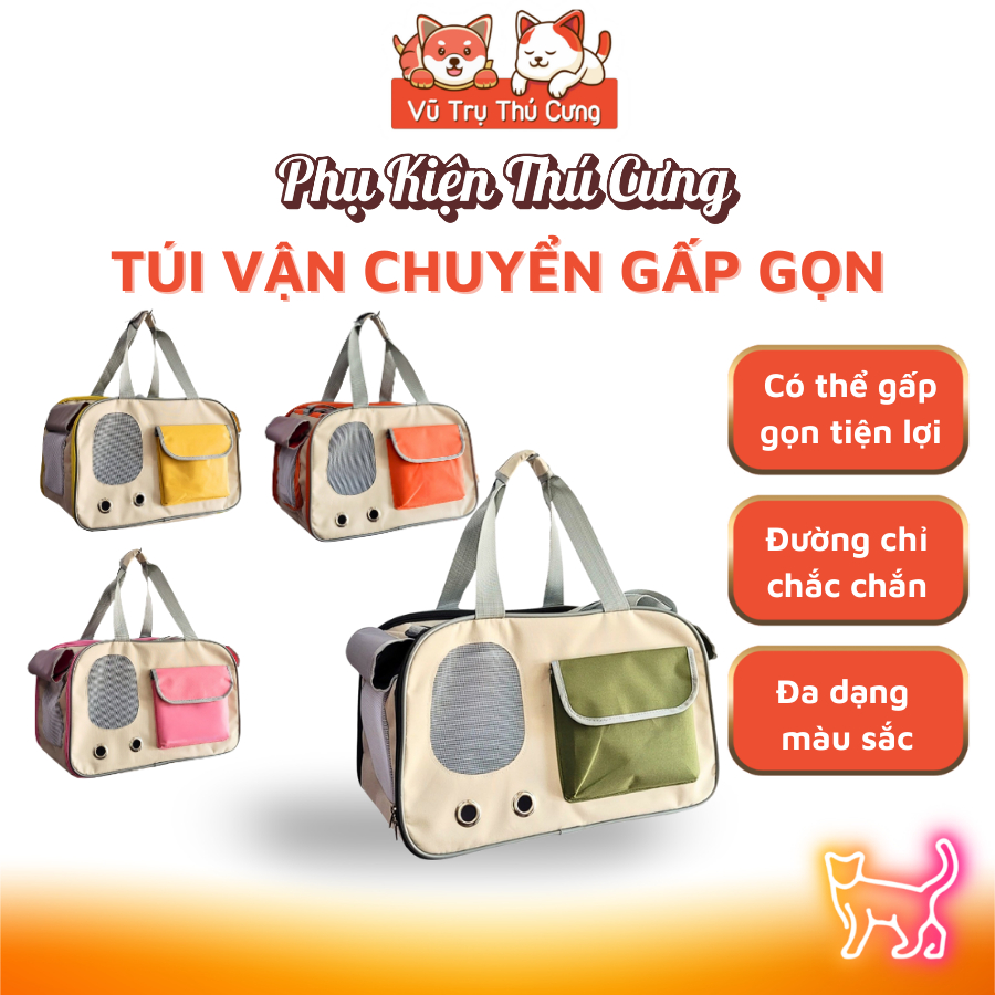Túi Vận Chuyển Thú Cưng Size 45x28x28cm Gấp Gọn Tiện Lợi