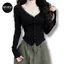 Áo Thun Dài Tay Cổ Tim Ren NIVRA Ôm Body Sexy Quyến Rũ Chất Thun Cotton BA332