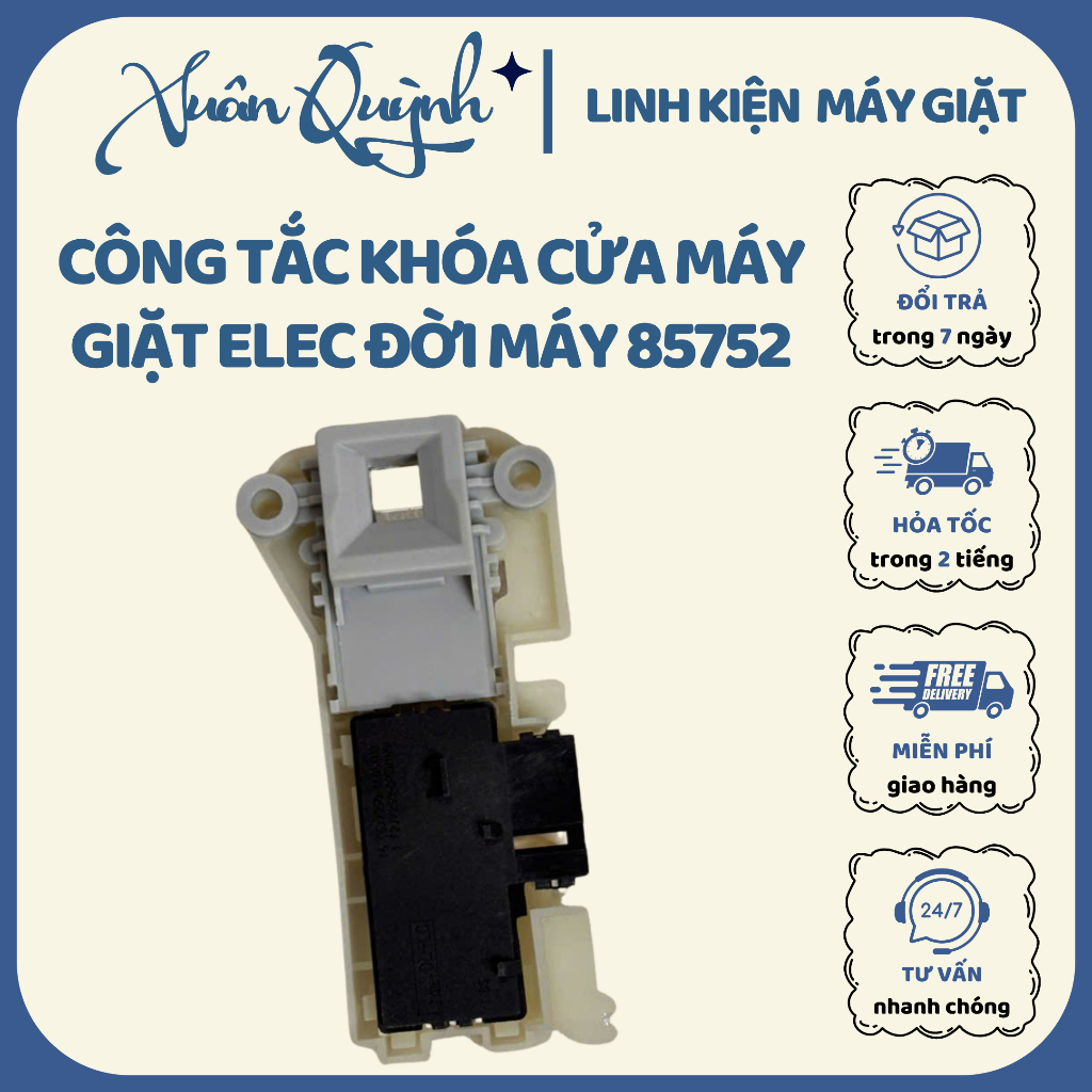 Công tắc khóa cửa máy giặt ELEC chính hãng – linh kiện sửa chữa, dễ thay thế