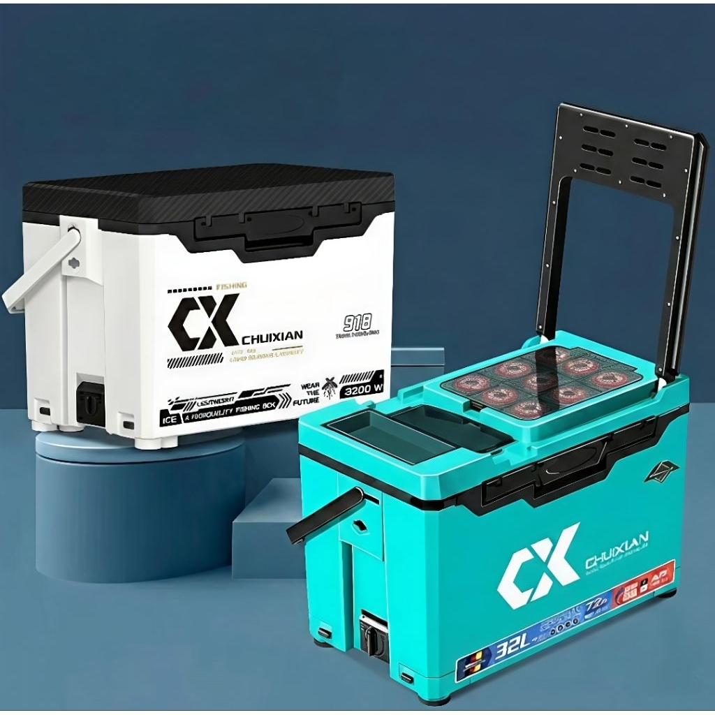 Thùng Câu Chuxian 32l Nhiều Màu Sắc 3 Bản ( Thường và 918 & T1 ) Có Tựa Và Không Tựa Full Phụ Kiện [ Dung tích 32 lít ]