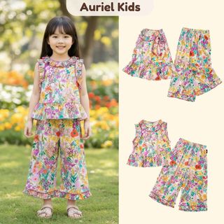 Set Bộ Bé Gái, BST Đồ Bộ Bé Gái Phong Cách Tiểu Thư Tone Nhẹ Nhàng Chất Cotton Mềm Mịn
