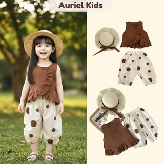 Set Bộ Bé Gái, BST Đồ Bộ Bé Gái Phong Cách Tiểu Thư Tone Nhẹ Nhàng Chất Cotton Mềm Mịn