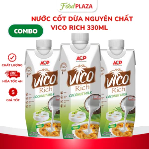Nước Cốt Dừa Nguyên Chất Vico Rich 330Ml Hương Vị Đậm Đà