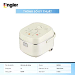 Nồi cơm tách đường Engler EL9102 lòng nồi inox 304, dung tích lớn 2L, công suất 800W, điều khiển cảm ứng 15 chế độ nấu — ảnh 7