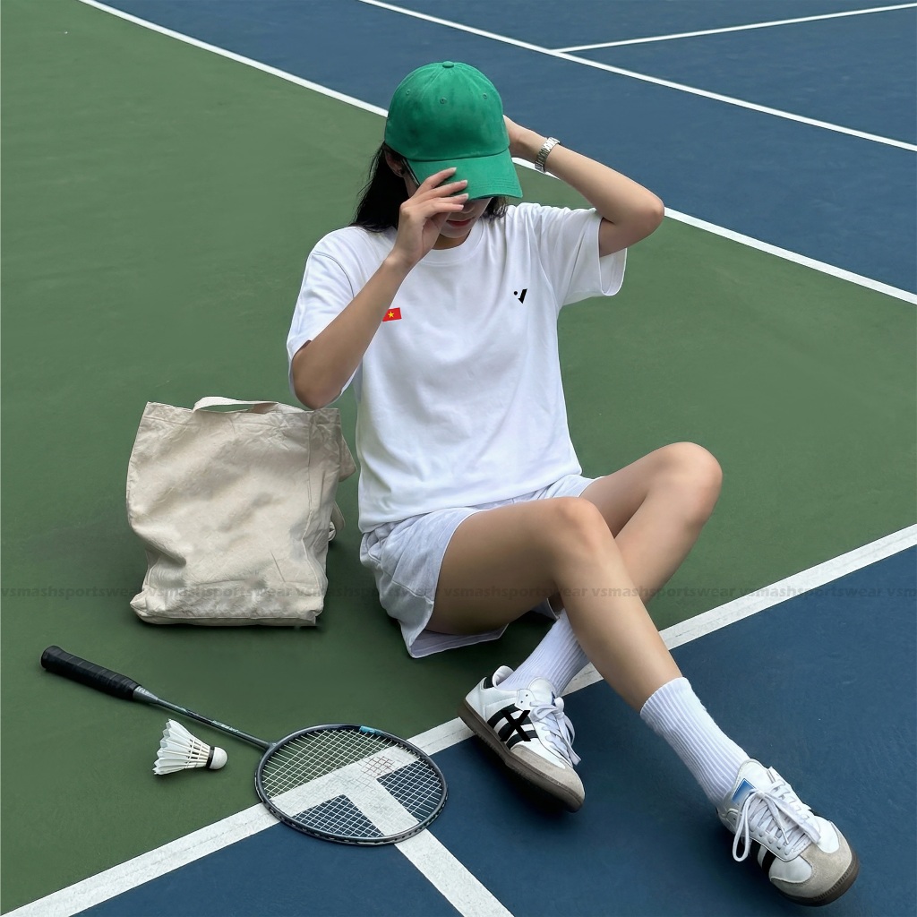 Áo Thun Cầu Lông Cotton Unisex Vsmash Sportwear "BMT COURT V.2" – Vải Bông Em Bé Mềm Mịn, Thoáng Mát,Thấm Hút, Co Giãn