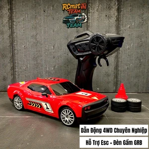 Xe ô tô mini Drift 4WD điều khiển 1/24 2.4ghz Mustang Fayee Porsche có điều tốc tốc độ cao 25km/h